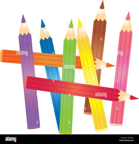 Cartoon Colored Pencils Stock Vector Image And Art Alamy