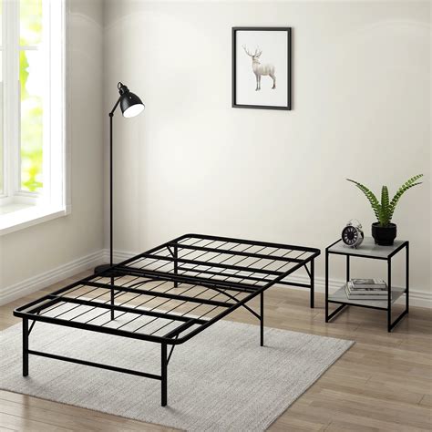 Furinno Angeland Mattress Foundation Platform Metal Bed Frame Twin