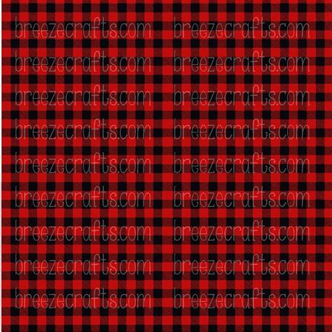 Buffalo Plaid Pattern Htv Or Adhesive Vinyl Red And Black Etsy