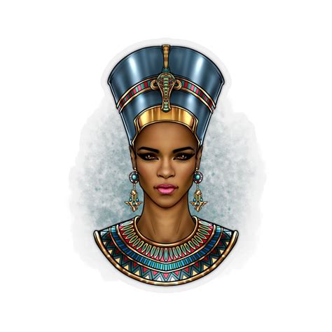 Nefertiti Black Girl Sticker Egyptian Queen Egypt Black Etsy