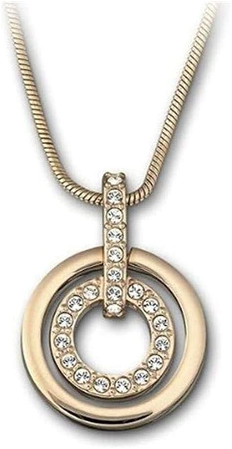 Swarovski Circle Pendant Rose Gold Plated Jewelry