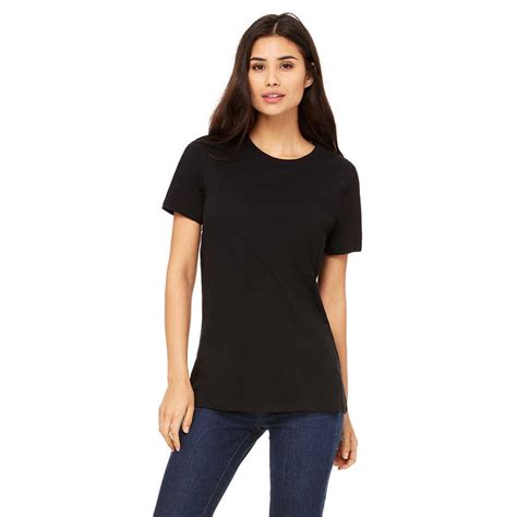 Bella Canvas Womens Black Relaxed Jersey Short Sleeve T Shirt