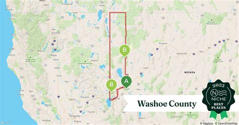 Washoe County Nv Wall Map Red Line Style Hot Sex Picture