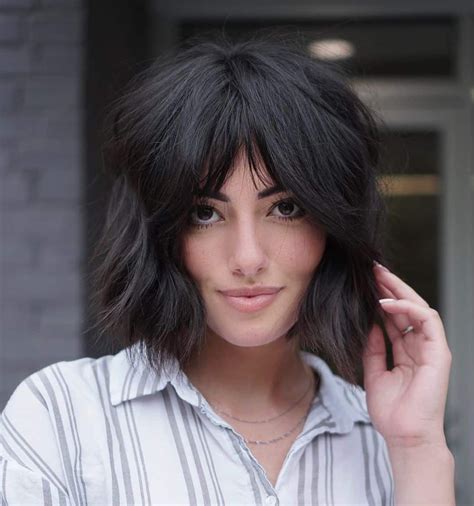 10 Chin Length Layered Bob With Bangs Short Hairstyle Trends Short