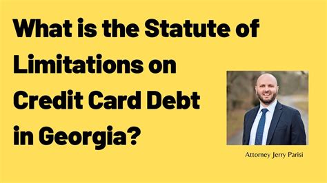 Under state laws, there are often. What is the Statute of Limitations on Credit Card Debt in Georgia? - YouTube