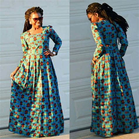 Veroex Dresses Women African Print Long Sleeve Maxi Dress Poshmark
