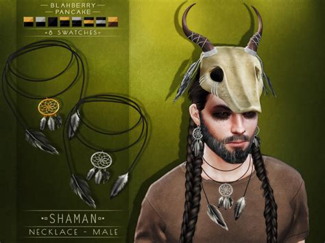 Blahberry Pancake ожерелье шамана мужчина The Sims 4 Скачать