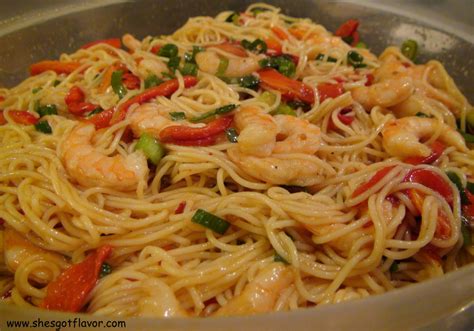 However, chicken that has been watch out: Flavor Invoked Asian Shrimp Pasta Salad - She's Got Flavor