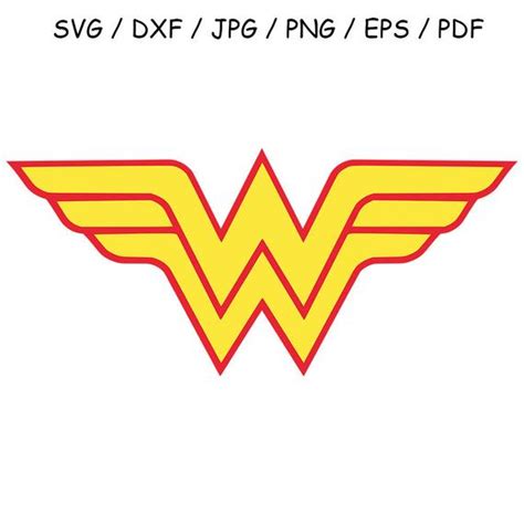 Logo wonder woman in.eps file format size: Wonder Woman SVG DXF Wonder Woman Logo Clipart Vector Cut File