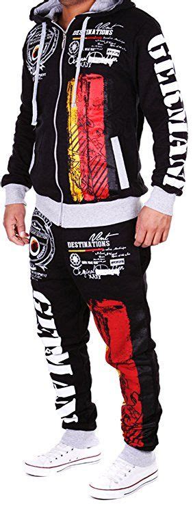 Sportlicher trainingsanzug aus funktionsfaser aufdruck deutschland, rücken Deutschland Herren Jogging Anzug Jacke Sport Hose Fitness ...