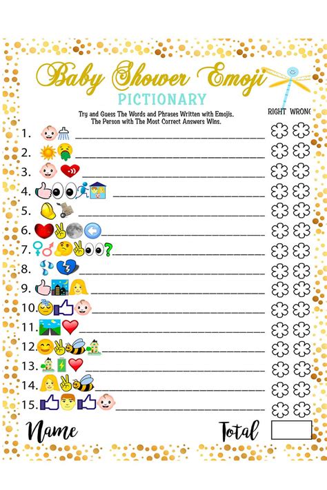 Buy Baby Shower Games Emoji Pictionary Cards Fun Guessing Game For