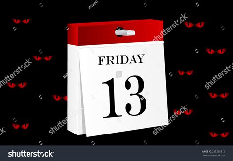 Friday 13th Calendar Stock Vector Royalty Free 255238312 Shutterstock