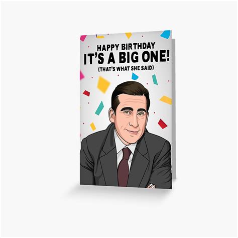 Michael Scott The Office Birthday Card Greeting Card For Sale By