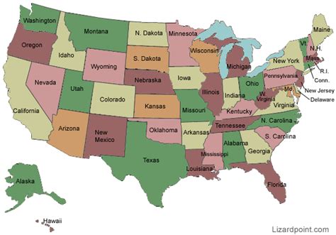 Elgritosagrado11 25 Fresh 50 States Map Labeled