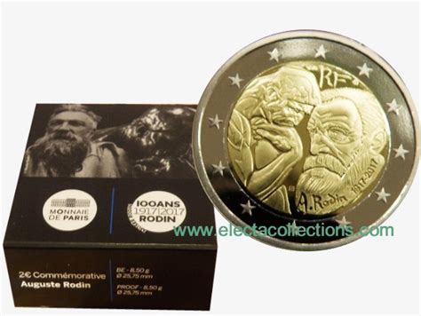 France 2 Euro Auguste Rodin 2017 Proof