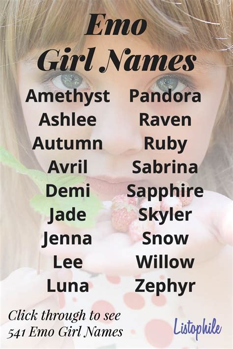 Emo Girl Names Emo Girl Names Names Best Character Names