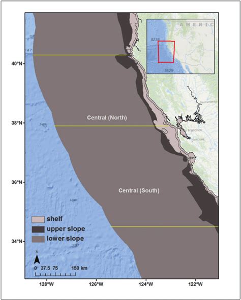 Map Of The Us West Coast Showing Exclusive Economic Zone Eez Limits