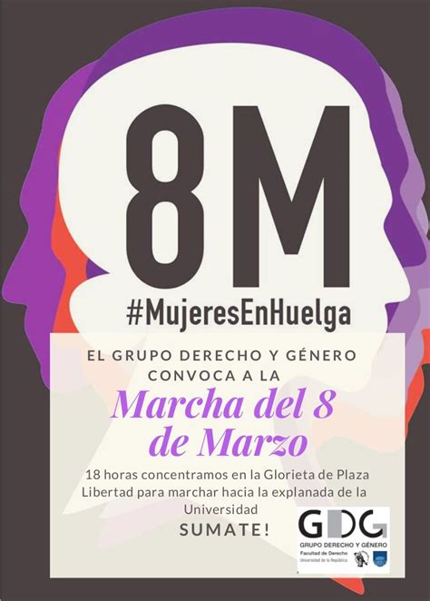 El Grupo Derecho y Género convoca a la marcha del 8 de marzo  Facultad