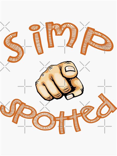 Simp Spotted Sticker For Sale By Vedantgoydani Redbubble