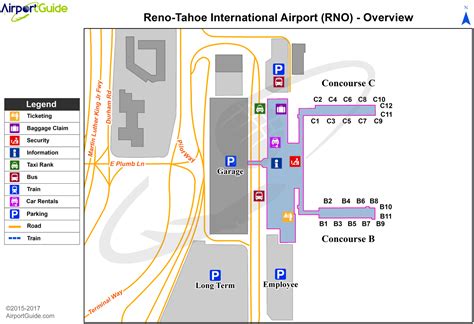 Reno Renotahoe International Rno Airport Terminal Maps