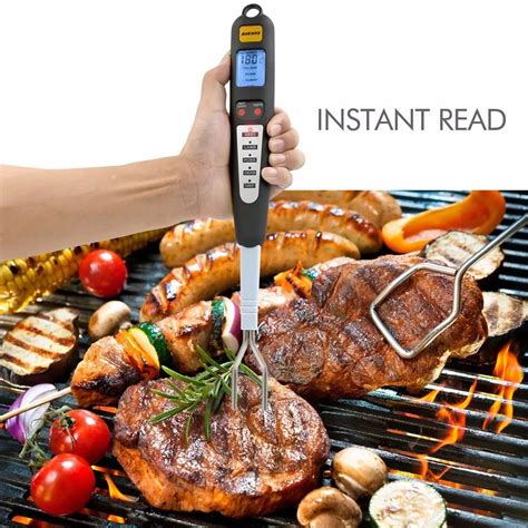 Digital Bbq Meat Food Bluetooththermometer Fork With Instant Read Probe