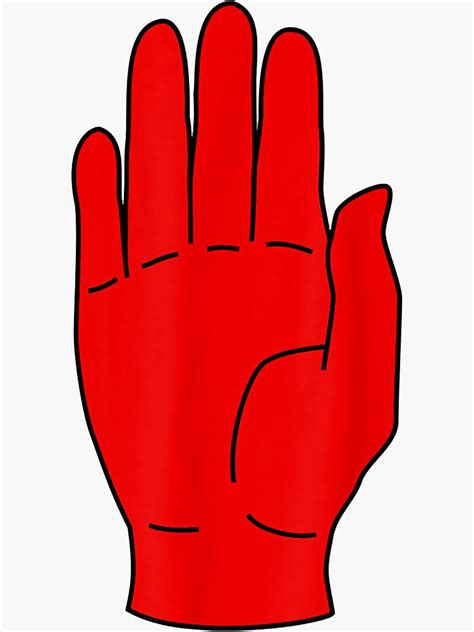 Red Hand Of Ulster Northern Ireland Essential Sticker By