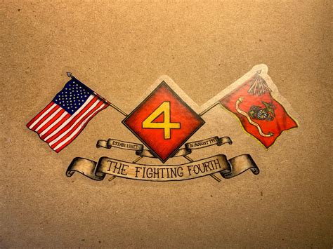 4th Marine Division Flags Clear Sticker Holdfastcollective