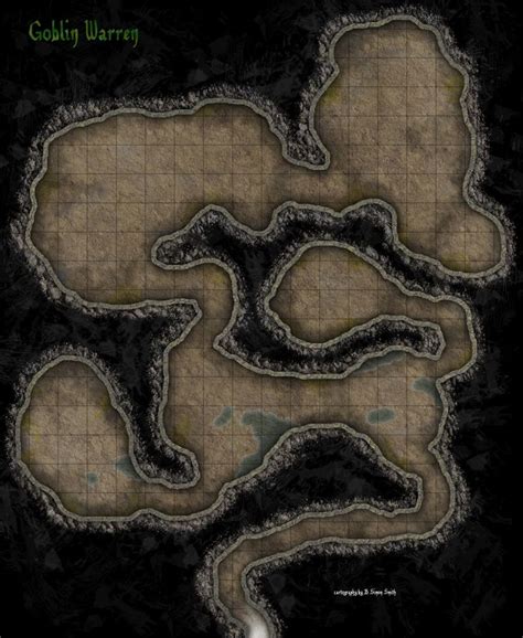 Goblin Warren Fantasy Map Dungeon Maps D D Maps
