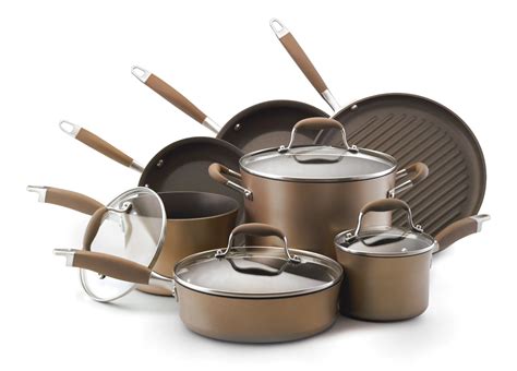 anolon bronze advanced cookware sets hard healthy piece pots pans cooking pan ware non stick cook kitchen nonstick brand anodized