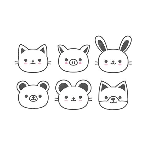 Cute Baby Animal Collection Vector Cute Animal Animals Png And