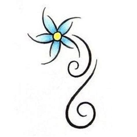 Easy Tattoo Patterns For Beginners Blue Flower Tattoos Simple Tattoo