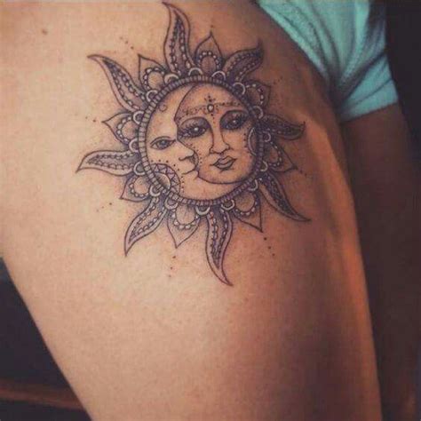 Moon Sun Tattoo Sun Tattoos Body Art Tattoos Girl Tattoos Small