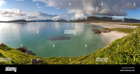 Seilebost Beach Isle Of Harris Scotland Panorama Stock Photo Alamy