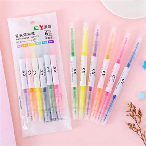 Set Stabilo Warna Double Side Isi 6 In 1 Set Highlighter Warna Isi