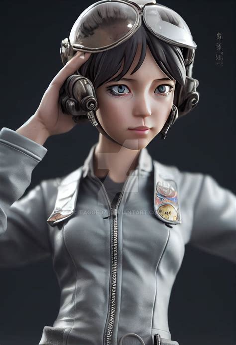 Anime Figurine Pilot Girl 1 By Taggedzi On Deviantart