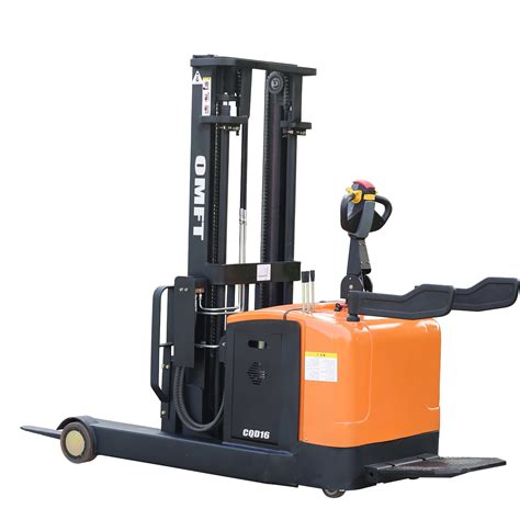 16ton 1600kg Cqd16 Stand On Electric Reach Stacker Truck Battery