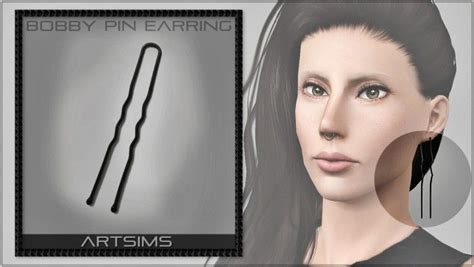 Bobby Pin Earrings By Artsims Sims 3 Downloads Cc Caboodle Bobby