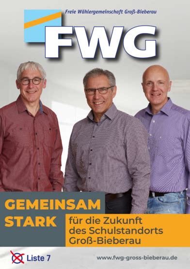 Bei der kommunalwahl 2021 geht es nicht nur um den einzug in die räte. Plakatmotive: FWG Groß-Bieberau - Freie Wählergemeinschaft ...