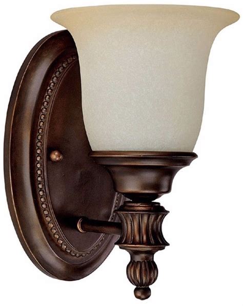 Traditional One Light Burnished Bronze Finish Wall Sconce Indoor