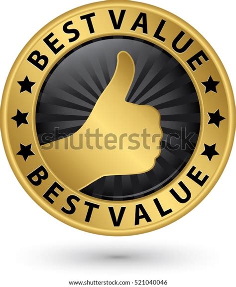 Best Value Golden Sign Thumb Vector Vector De Stock Libre De Regalías