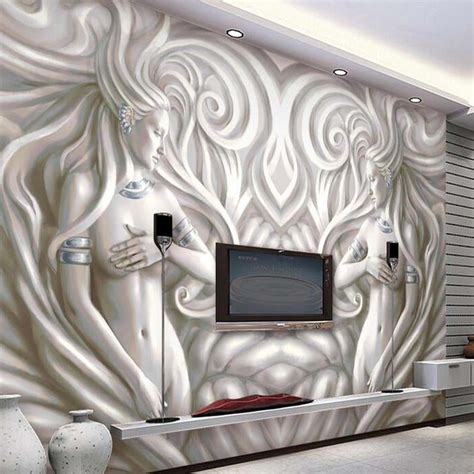 Best 3d wallpapers for living room from uwalls high quality free delivery large selection ability to use your photo. 3D European Sculpture Photo Murals Wallpaper for Living ...