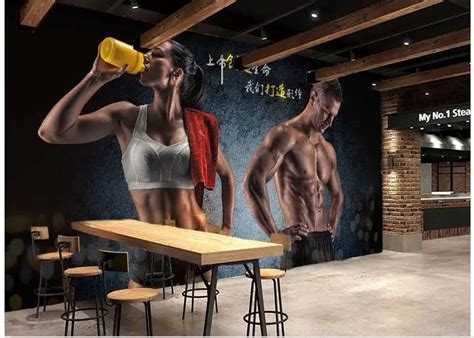 Buy 3d Wallpaper Custom Photo Non Woven Mural Fitness