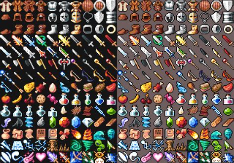 16x16 Rpg Icons Pack 1 Free Sample By 7soul1 On Deviantart