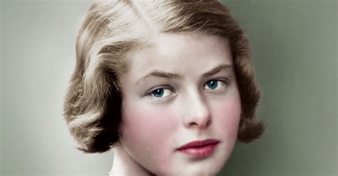 Colors For A Bygone Era Teenaged Ingrid Bergman Colorized From A Self