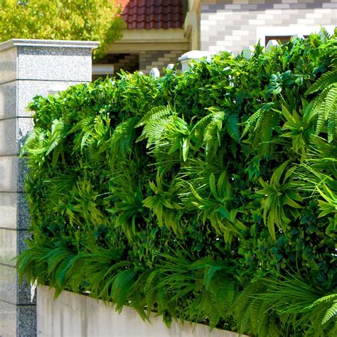 Outdoor Artificial Plant Walls Leaves Fence 1x1m Uv Proof Diy Vertical