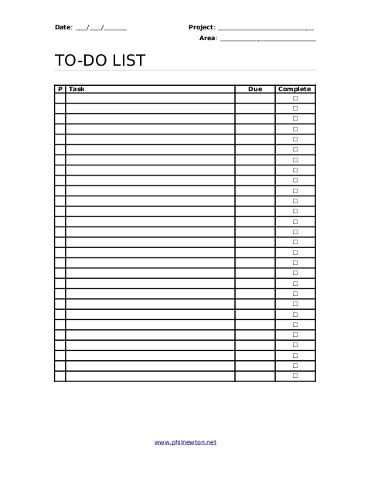 Todo List Pdf | Template Business