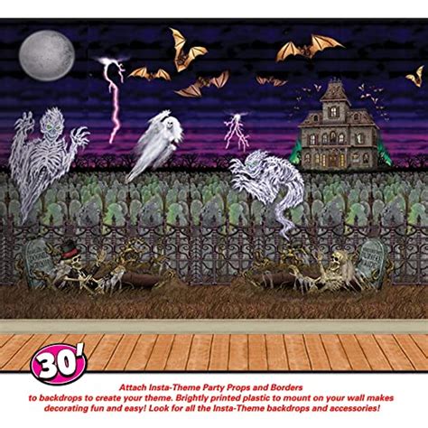 Beistle Creepy Fence Plastic Film Wall Decoration For Scary Halloween
