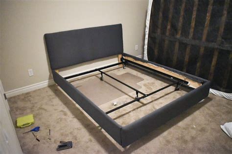 How To Turn A Metal Bed Frame Into An Upholstered Bed Leah Maria Designs