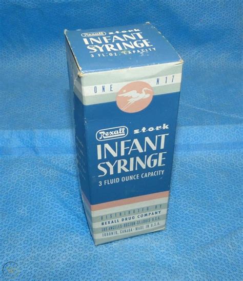 Vintage Fountain Syringe Enema Rexall Stock Bulb Infant Syringe