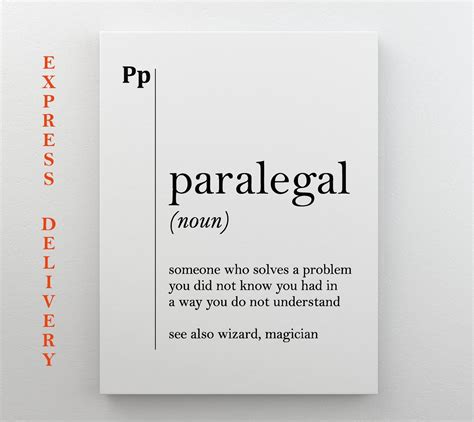 Paralegal Definition Canvas Print Lawyer T Lawyer Office Etsy Lawyer Office Decor